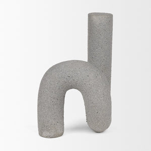 Mercana Kailyn Modern Sculptural Decorative Object for Stylish Home Décor, Perfect for Shelves & Tables Concrete Gray | Resin 71079