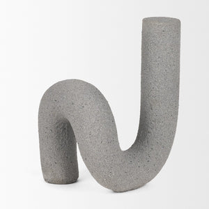 Mercana Kailyn Modern Sculptural Decorative Object for Stylish Home Décor, Perfect for Shelves & Tables Concrete Gray | Resin 71079