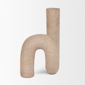 Mercana Kailyn Modern Sculptural Decorative Object for Stylish Home Décor, Perfect for Shelves & Tables Sandstone | Resin 71080