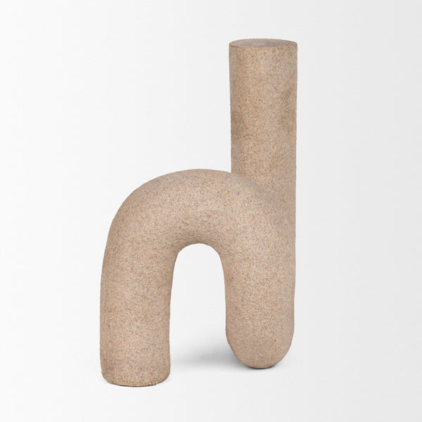 Mercana Kailyn Modern Sculptural Decorative Object for Stylish Home Décor, Perfect for Shelves & Tables Sandstone | Resin 71080