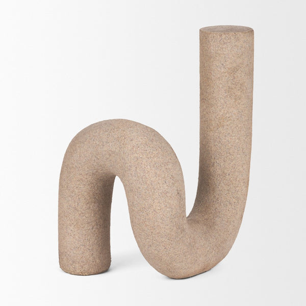 Mercana Kailyn Modern Sculptural Decorative Object for Stylish Home Décor, Perfect for Shelves & Tables Sandstone | Resin 71080