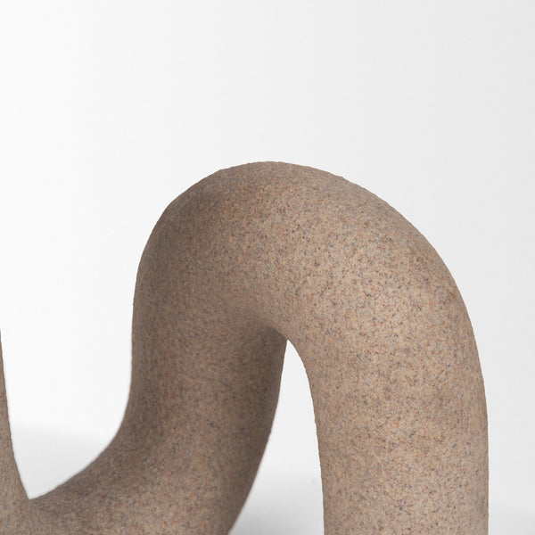 Mercana Kailyn Modern Sculptural Decorative Object for Stylish Home Décor, Perfect for Shelves & Tables Sandstone | Resin 71080