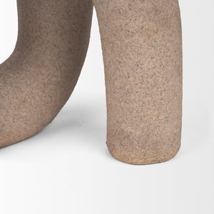 Mercana Kailyn Modern Sculptural Decorative Object for Stylish Home Décor, Perfect for Shelves & Tables Sandstone | Resin 71080