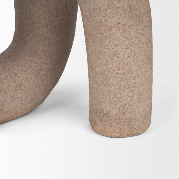 Mercana Kailyn Modern Sculptural Decorative Object for Stylish Home Décor, Perfect for Shelves & Tables Sandstone | Resin 71080