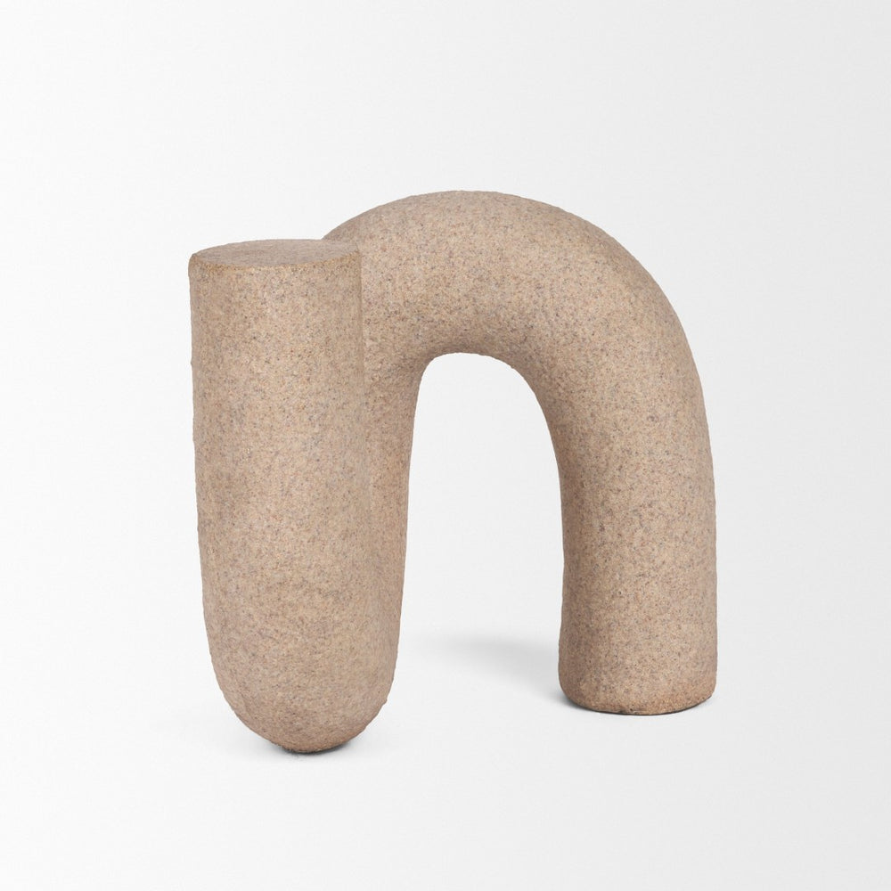 Mercana Kailas U-Shaped Decorative Object: Modern Matte Accent for Stylish Interiors, Lightweight & Durable Sandstone | Resin 71081