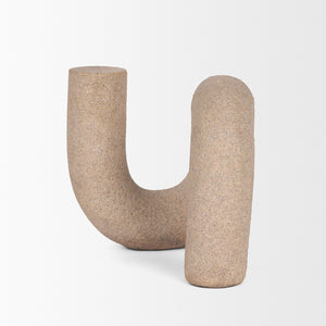 Mercana Kailas U-Shaped Decorative Object: Modern Matte Accent for Stylish Interiors, Lightweight & Durable Sandstone | Resin 71081