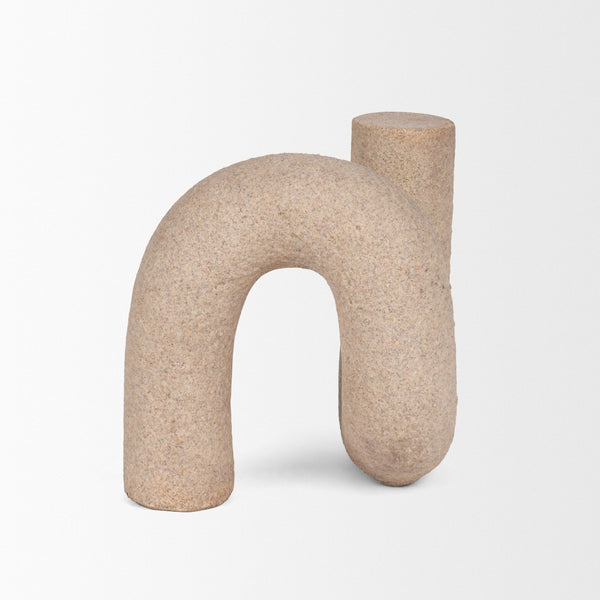 Mercana Kailas U-Shaped Decorative Object: Modern Matte Accent for Stylish Interiors, Lightweight & Durable Sandstone | Resin 71081