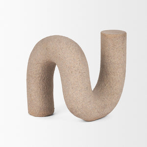 Mercana Kailas U-Shaped Decorative Object: Modern Matte Accent for Stylish Interiors, Lightweight & Durable Sandstone | Resin 71081