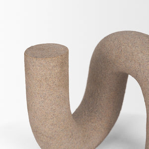 Mercana Kailas U-Shaped Decorative Object: Modern Matte Accent for Stylish Interiors, Lightweight & Durable Sandstone | Resin 71081