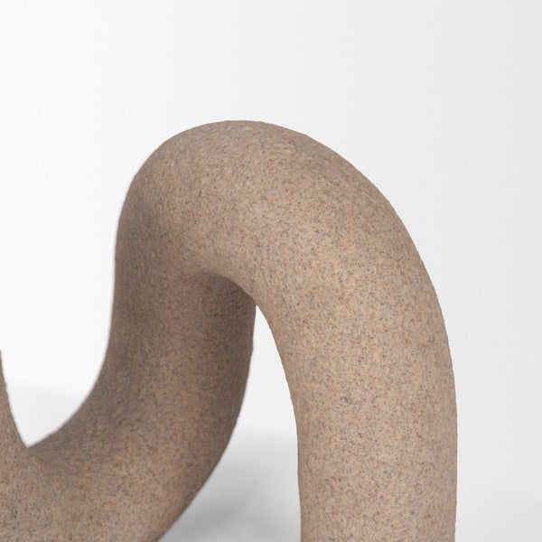 Mercana Kailas U-Shaped Decorative Object: Modern Matte Accent for Stylish Interiors, Lightweight & Durable Sandstone | Resin 71081