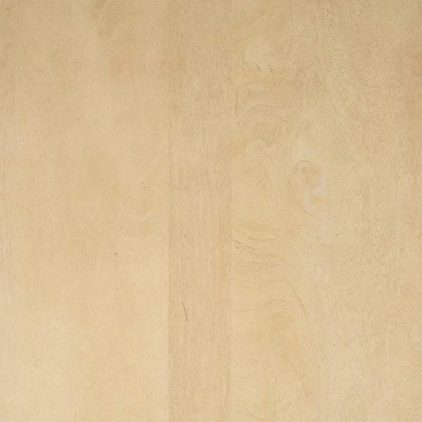 Mercana Crossman Solid Mango Wood Dining Table with Sculptural Pedestal Base for Elegant Gatherings 60" Blonde Wood Top | Blonde Wood Base 68518-AB