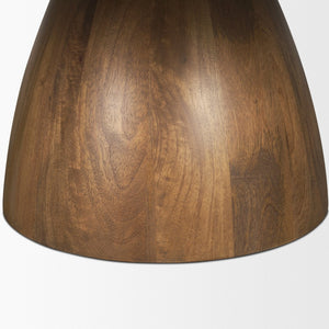 Mercana Allyson Round Pedestal Coffee Table with Unique Marble Top - Elegant Modern Design for Living Spaces 71102-AB