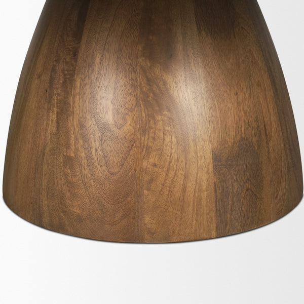 Mercana Allyson Round Pedestal Coffee Table with Unique Marble Top - Elegant Modern Design for Living Spaces 71102-AB