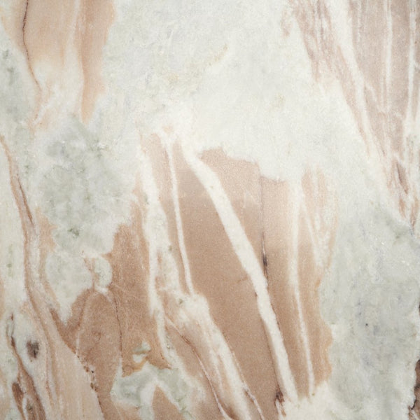 Mercana Allyson Round Pedestal Coffee Table with Unique Marble Top - Elegant Modern Design for Living Spaces 71102-AB