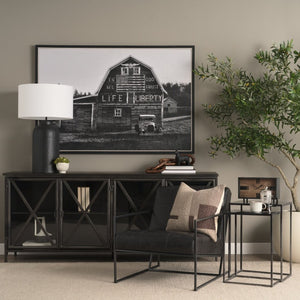 Mercana Kasey Galvanized Metal Nesting Accent Tables - Modern, Versatile Design for Stylish Living Spaces 69338