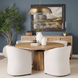 Mercana Sanne Stunning Pendant Light Fixture with Luxe Metallic Finish for Dining Rooms and Foyers Gold Metal | Silver Foil | Wide 70758