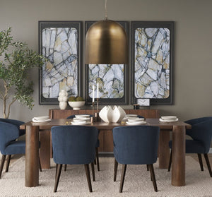 Mercana Sanne Stunning Pendant Light Fixture with Luxe Metallic Finish for Dining Rooms and Foyers Gold Metal | Silver Foil | Large 70757