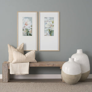 Mercana McArthur Rustic Entryway Bench with Durable Construction and Charming Blush Undertones for Home Decor 71130