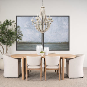 Mercana Phillum Coastal Charm Chandelier with Elegant Water-Drop Design, Six Bulbs, Perfect for Dining Spaces 65200