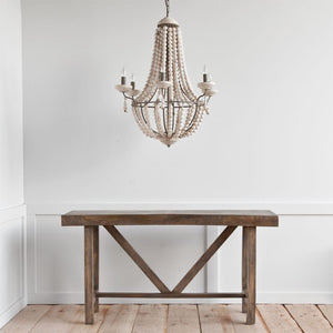 Mercana Phillum Coastal Charm Chandelier with Elegant Water-Drop Design, Six Bulbs, Perfect for Dining Spaces 65200