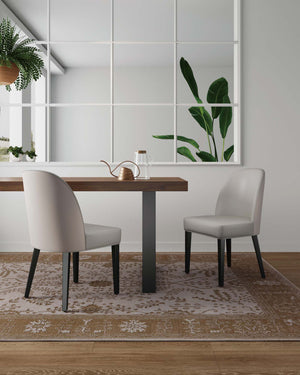 English Elm Hillman Modern Wood Upholstered Dining Chair Set Of 2 In Light Gray - Durable, Stylish Comfort B365P397812