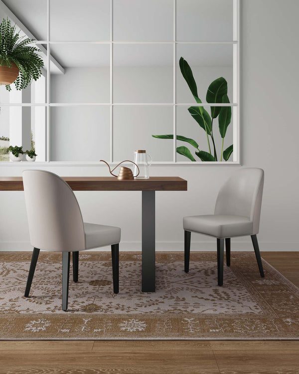 English Elm Hillman Modern Wood Upholstered Dining Chair Set Of 2 In Light Gray - Durable, Stylish Comfort B365P397812