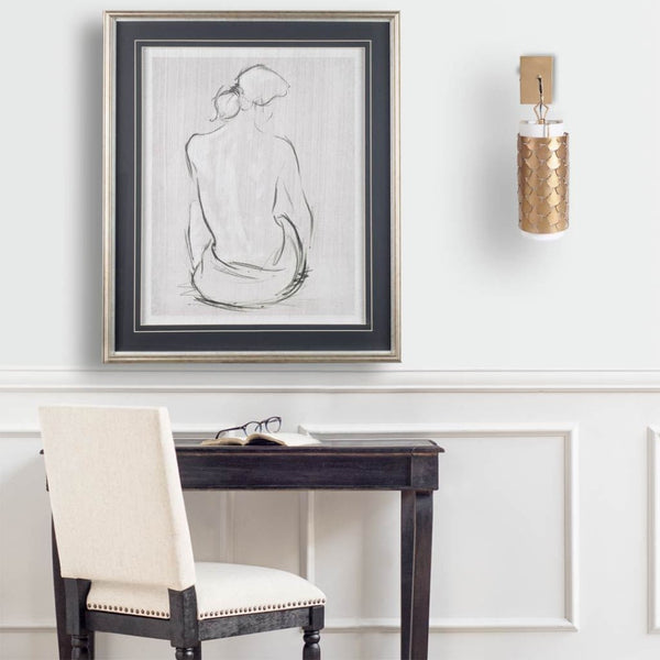 Mercana Brasseur III Contemporary Fish Scale Wall Sconce - Sculptural Lighting for Modern Home Decor Gold Metal 65389