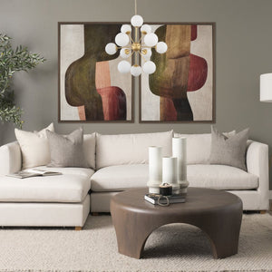 Mercana Barbara Chandelier: Mid-Century Modern Design with Frosted Glass Globes for Stunning Illumination Gold Metal | 11 Light 70442