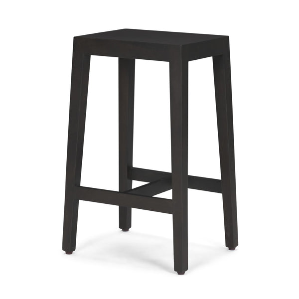 Mercana Colony Solid Wood Stool - Elegant Design for Kitchen, Bar, and Dining Areas with Compact Comfort Black Brown | Counter 71133