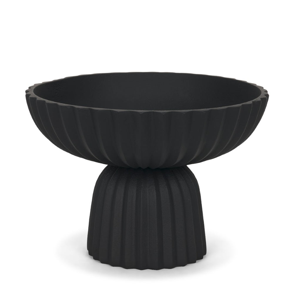 Mercana Ciaran Decorative Bowl - Sculptural Metal Accent for Modern Interiors, Perfect for Stylish Décor Matte Black 71158