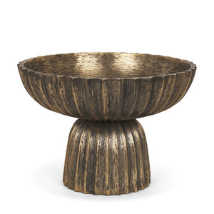 Mercana Ciaran Decorative Bowl - Sculptural Metal Accent for Modern Interiors, Perfect for Stylish Décor Antique Gold 71159