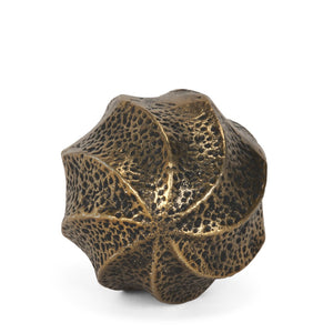 Mercana Imani Sculptural Textured Metal Decorative Orb Accent for Elegant Home Décor and Styling Antique Gold | Small 71164