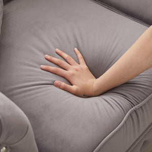 English Elm Fx Modern 3-Seat + 3-Seat Combo Sofa Set - Luxurious Velvet Upholstery, Solid Wood Frame & Cushions W1926S00065