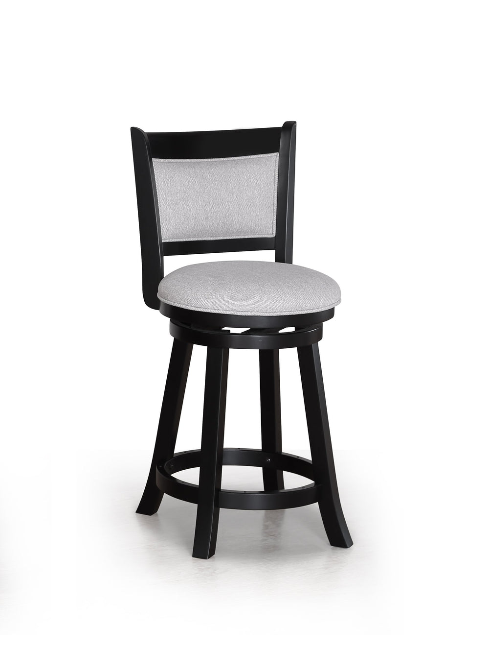 English Elm 2Pc Swivel Pub Stools Set - Elegant Counter Height Chairs With Upholstered Seats For Stylish Dining B011P262365