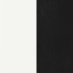 English Elm Marla Mid-Century 5-Piece Dining Set White & Chrome with Round Table and Upholstered Black Chairs B062S01023