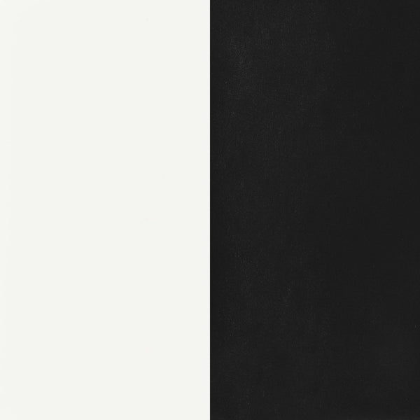 English Elm Marla Mid-Century 5-Piece Dining Set White & Chrome with Round Table and Upholstered Black Chairs B062S01023