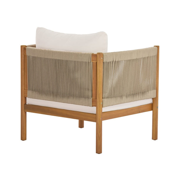 English Elm Outdoor Acacia Wood Club Chairs Set of 2 with Woven Rope Panels Resort Style N768P381012L_2