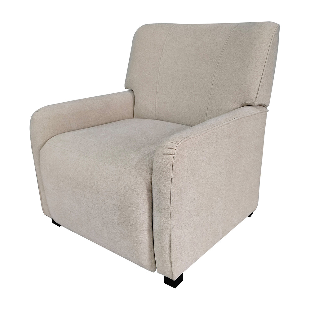 JLA Home Chapel Hill - Recliner Kennedy compact manual recliner with ergonomic lumbar support, three-position lock, modern lines Beige CH103-0047