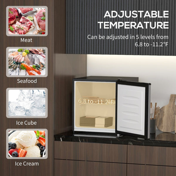 English Elm Homcom Compact Upright Freezer 1.1 Cu Ft with Adjustable Thermostat for Dorm or Office W2225P200920
