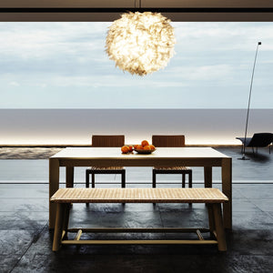 English Elm Modern Farmhouse Extendable Dining Table Set with Handwoven Rattan Chairs, Child‑Safe Rounded Edges, Expandable for 4‑8 Guests Gold TWSET2025-1E