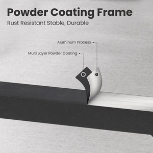 English Elm Modern 35.4" Rounded Square Outdoor Bar Table with Greek White Sintered Stone Top, Umbrella Hole W1886P300274