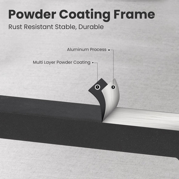 English Elm Modern 35.4" Rounded Square Outdoor Bar Table with Greek White Sintered Stone Top, Umbrella Hole W1886P300274