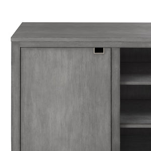 English Elm Pacific Heights Scandinavian Ash Grey Media Console with Open Shelving for Living Rooms B108P481209