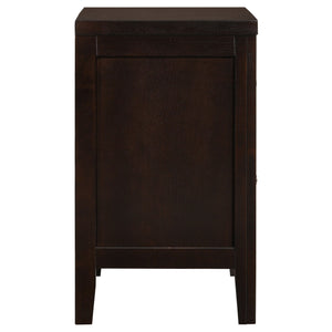 English Elm Garrett Cappuccino 2-Drawer Nightstand with Warm Espresso Accents, Sturdy Wood Frame & Timeless Style B062P331052
