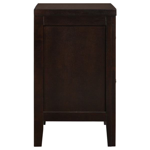 English Elm Garrett Cappuccino 2-Drawer Nightstand with Warm Espresso Accents, Sturdy Wood Frame & Timeless Style B062P331052