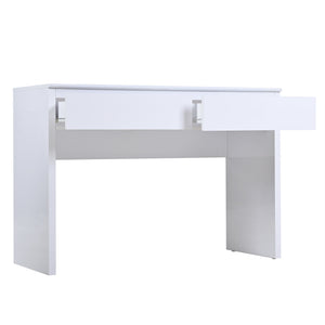 English Elm Modern Two-Drawer Dressing Table with Storage Shelves, MDF Construction, Multiroom Vanity Desk W2565P254277