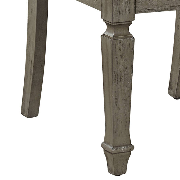 English Elm Zumala Beige Linen Side Chair Set of 2 — Weathered Oak Frame, 3" Foam Cushion, 220lb Capacity, Stylish Dining B2726P288778