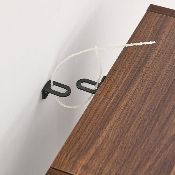 English Elm 8-Tier Media Tower Rack with Adjustable Shelves, Slim Tall Narrow Storage Cabinet for Home Office Organization Walnut W487P318934