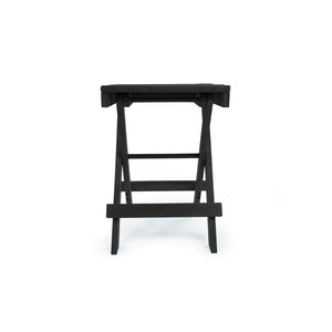 English Elm Riverstone Recycled Hdpe Folding Outdoor Bistro Table Weatherproof Patio Balcony Black B2745P409699