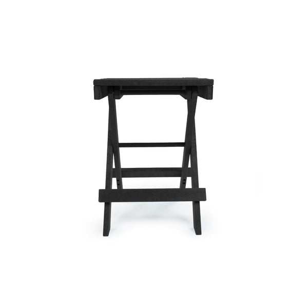 English Elm Riverstone Recycled Hdpe Folding Outdoor Bistro Table Weatherproof Patio Balcony Black B2745P409699